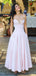 Elegant Pink A-Line Sweetheart Long Sleeveless Long Party Prom Dresses,Evening Dress Online, WGP741