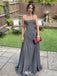 Fancy Grey Strapless Corset Prom Dress Drape Skirt Floor-Length Gown,WGP2150
