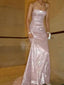 Sparkly Pink Spaghetti Strap Mermaid Long Prom Dress Ideas, Evening Party Dresses, WGP2009