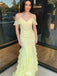 Elegant Yellow Spaghetti Strap Mermaid Long Prom Dress Ideas, Evening Party Dresses,WGP1931