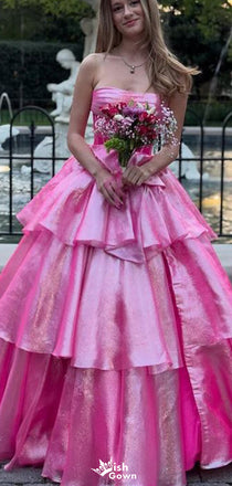 Gorgeous Strapless A-line Long Prom Dress Ideas, Evening Party Dresses,WGP1709