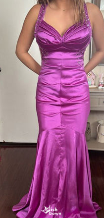 Gorgeous Spaghetti Strap Mermaid Long Prom Dress Ideas, Evening Party Dresses,WGP1711