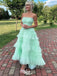 Sexy Mint Green Strapless A-Line Long Sleeveless Long Party Prom Dresses,Evening Dress Online, WGP786