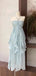 Elegant Blue Sweetheart A-Line Long Prom Dress Ideas, Evening Party Dresses,WGP1944