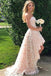 Elegant Pink Floral Sweetheart A-Line Long Prom Dress Ideas, Evening Party Dresses,WGP1984