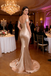 Classic Champagne Gold Off-Shoulder Mermaid Gown for Sophisticated Formal Events,WGP2197