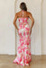 Elegant Pink Halter Strap Mermiad Long Prom Dress Ideas, Evening Party Dresses,WGP1648