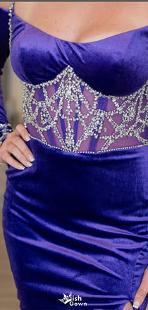 Gorgeous Off-shoulder Long Sleeves Sheath Short Mini Homecoming Dress,EPT581