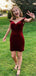 Sexy Red Off Shoulder Tight Popular Cheap Short Homecoming Dresses, EPT295