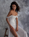 Sparkly A-line Off Shoulder Side Slit Party Prom Dresses,Evening Dresses,WGP293
