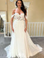 Simple Sweetheart Off Shoulder Sleeveless Lace Popular Bridal Long Wedding Dresses, WDH144