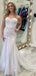 Romantic Sweetheart Sleeveless With Trailing Lace Popular Bridal Long Wedding Dresses, WDH145