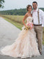 Charming Strapless Sleeveless With Train Popular Bridal Long Wedding Dresses, WDH081