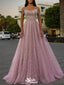 Elegant Spaghetti straps Beading A Line Long Formal Prom Dresses,Evening Dresses,WGP312