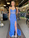 Charming Mermaid Strapless Side Slit Sleeveless Applique Cheap Maxi Long Party Prom Gowns,Evening Dresses,WGP432