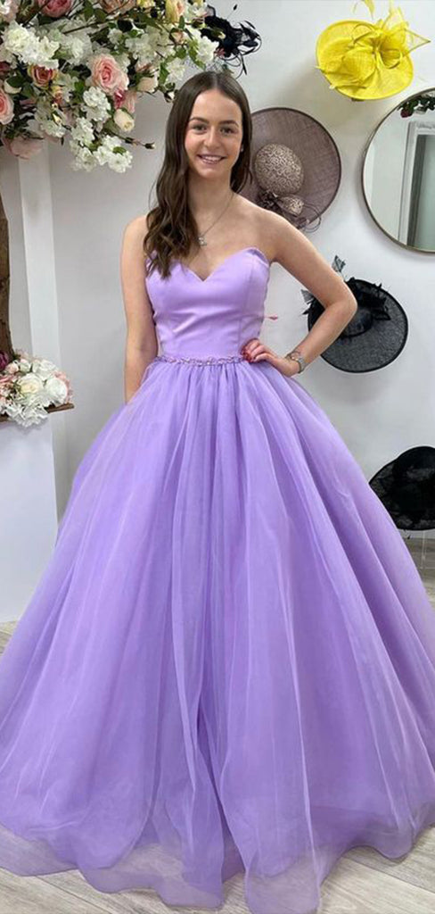 Elegant Lilac A-line Sweetheart Sleeveless Cheap Maxi Long Party Prom Gowns,Evening Dresses,WGP488