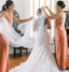 Elegant Orange High-Neck Sleeveless Mermaid Long Bridesmaid Dresses Online,WGM461