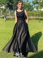 Black A-line Jewel Maxi Long Party Prom Dresses,Evening Dresses,WGP306