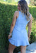 Unique Blue Mermaid Straps Sleeveless Cheap Short Homecoming Dresses, EPT138