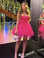 Unique Sweetheart Sleeveless Ruffle Cheap Short Homecoming Dresses, EPT149
