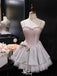 Sparkly Pink Spaghetti Strap A-Line Sleeveless Homecoming Dresses For Birthday Party, EPT698