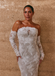Sexy White Sweetheart Lace Mermaid Long Weddingc Dresses With Sweep Trailing ,WDH169