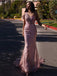 Sexy Pink Mermaid One Shoulder Maxi Long Party Prom Dresses,WGP280