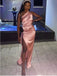 Sexy Sheath One Shoulder Side Slit Maxi Long Party Prom Dresses, Evening Dress,WGP273