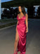 Sexy Red Sheath Side Slit Party Prom Dresses,Evening Dresses Online,WGP296
