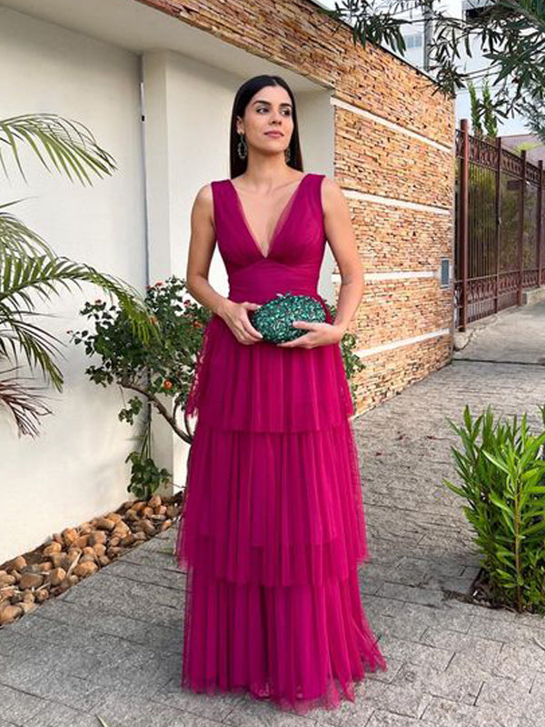 Sexy Deep V-neck A-line Maxi Long Party Prom Dresses, Evening Dress,WG Wish Gown Sexy Deep V-neck A-line Maxi Long Party Prom Dresses, Evening Dress,WG Wish Gown