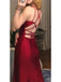 Sexy Mermaid Red Spaghetti Straps V-neck  Maxi Long Party Prom Dresses,Evening Dresses,WGP290