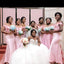 Gorgeous Blush Mermaid Off Shoulder Applique Cheap Maxi Long Wedding Guest Bridesmaid Dresses,WGM199