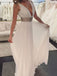 Simple Cheap Long A-line Chiffon Bridal Beach Wedding Dress, WD0098