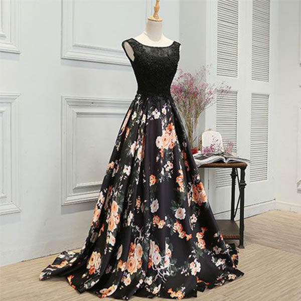 Elegant Affordable Black Charming Unique Evening Long Prom Dresses, WG1026 - Wish Gown