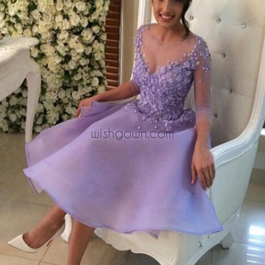 purple beaded prom dresses long flare sleeve peals lilac elegant luxur –  inspirationalbridal