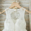 Ivory Cute Lace Flower Girl Dresses, Open Back Little Girl Dresses, FGS013