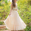 2 Pieces Sequin Top Blush Pink Chiffon Skirt Flower Girl Dresses, Junior Bridesmaid Dresses, FG059 - Wish Gown