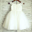 Ivory Lovely Tulle Cheap Flower Girl Dresses, Weding Little Girl Dresses, FGS015