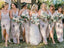 Simple Cheap Satin Chiffon Spaghetti Strap Side Split Long Bridesmaid Dresses for Beach Wedding Party, WG100