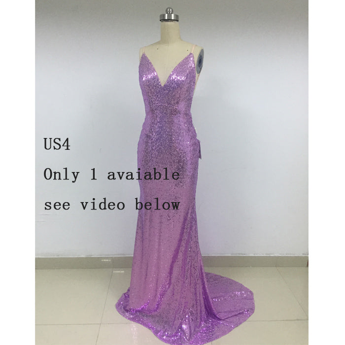 On Sale Sparkly Sequin Bridesmaid Prom Dress, RTG002