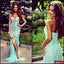 Sparkly Side Split Sweet Heart Blue Sexy Mermaid Long Evening Prom Dress, WG206