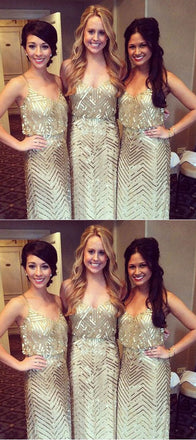 Long Formal Spaghetti Strap Cheap Wedding Bridesmaid Dresses, WG471