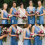 Blue Jersey Mismatched Long Charming Wedding Bridesmaid Dresses, WG341 - Wish Gown