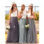 Popular Tulle Long Elegant Cheap Bridesmaid Dresses for Weddings, WG388