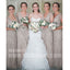 Charming Short Sleeves Beading Popular Long Wedding Bridesmaid Dresses, WG477