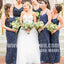 Elegant Spaghetti Strap Popular Sequin Long Wedding Bridesmaid Dresses, WG481