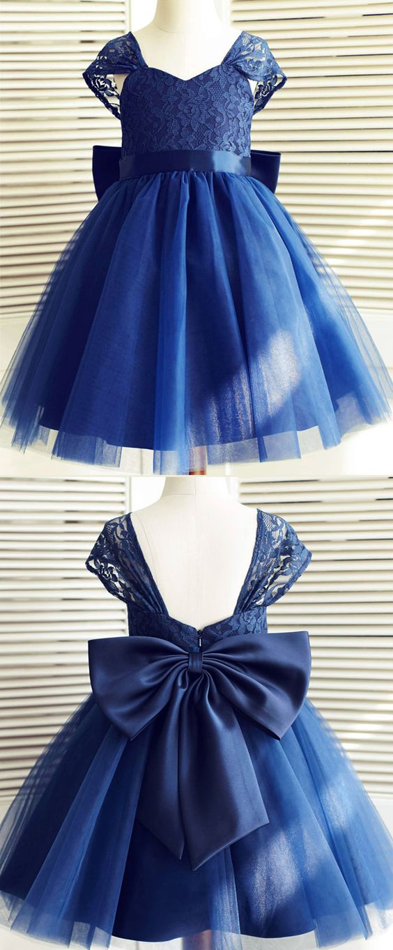 Royal Blue Cap Sleeves Lovely Weding Little Girl Flower Girl Dresses w Wish Gown Royal Blue Cap Sleeves Lovely Weding Little Girl Flower Girl Dresses w Wish Gown