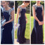 Elegant Navy Simple Cheap Evening Party Long Prom Dress, WG549 - Wish Gown