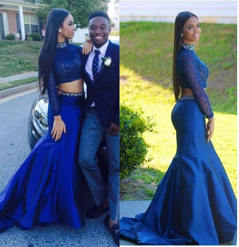 Two Piece Prom Dresses,ruffles Ball Gowns,sparkly Sequins Dress,2 Piece  Prom Dress,long Party Dress, on Luulla
