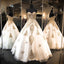 Gorgeous Sweet Heart White Golden Beaded Long Ball Gown Prom Dresses, WG597